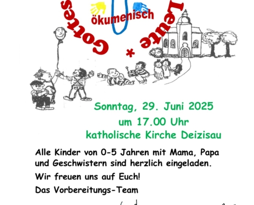 Plakat Gottesdienst für kleine Leute 2025 06 29
