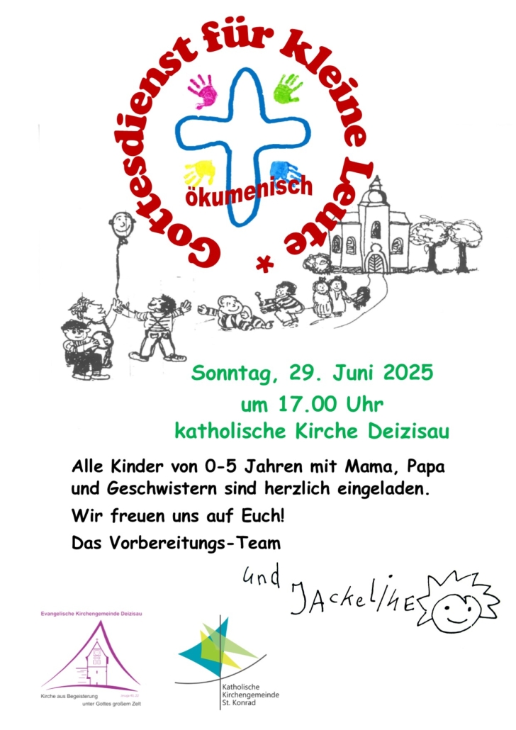 Plakat Gottesdienst für kleine Leute 2025 06 29