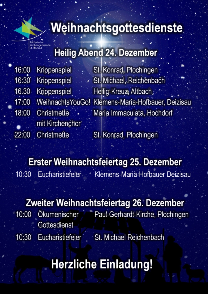 Plakat Weihnachtsgottesdienste 2025 2